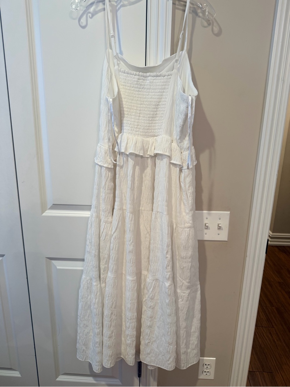 City Chic White Maxi Sundress with Smocked Bodice